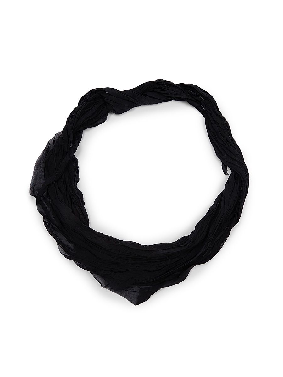 AMI Paris Men's Crumpled Gavroche Scarf - Noir