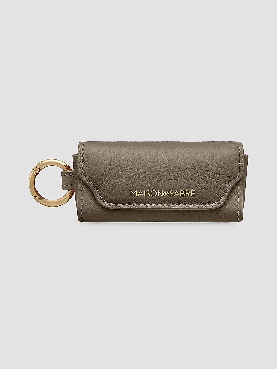 Women's Leather Lipstick Charm - Cashmere Matcha