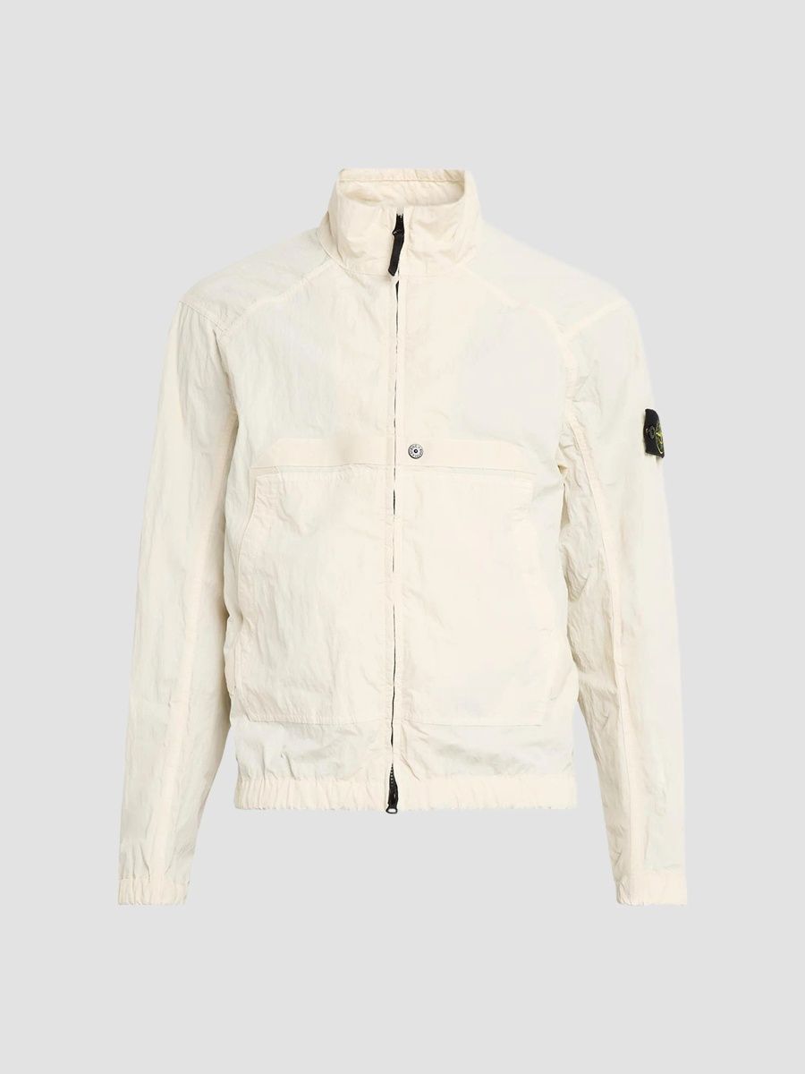 Stone Island Men's Lightweight Nylon Jacket - Ivory - Size XXL