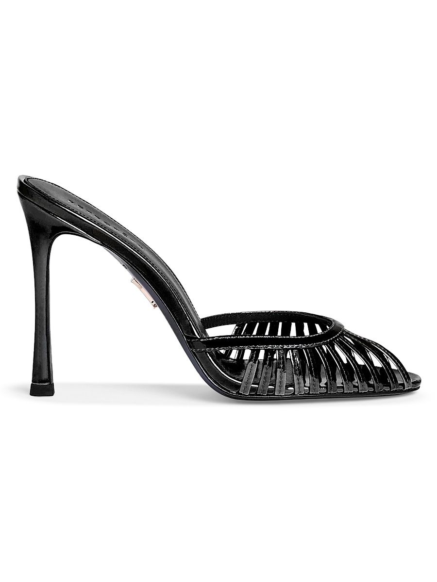 Women's Allistair 105MM Patent Leather Sandals - Black - Size 11