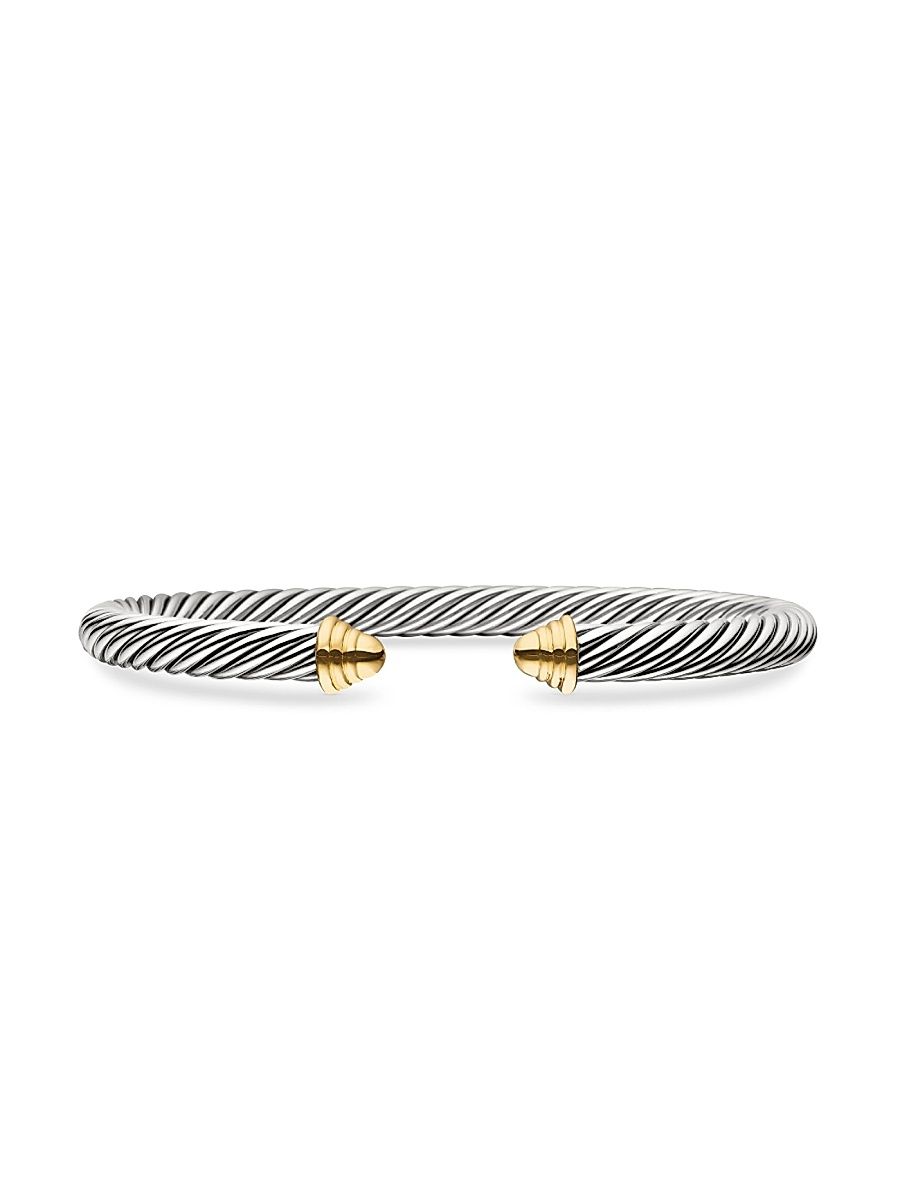 Women's Classic Cable Bracelet in Sterling Silver - Silver - Size XS