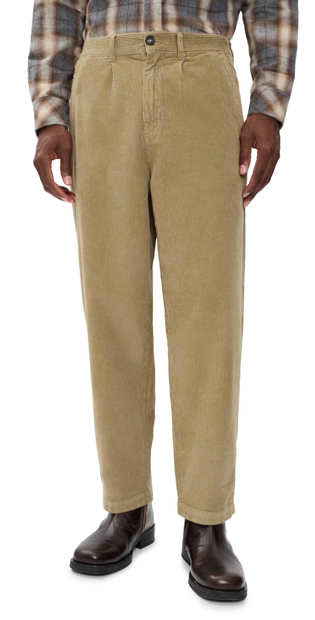 Barbour Corduroy Relaxed Fit Trousers Mushroom 34