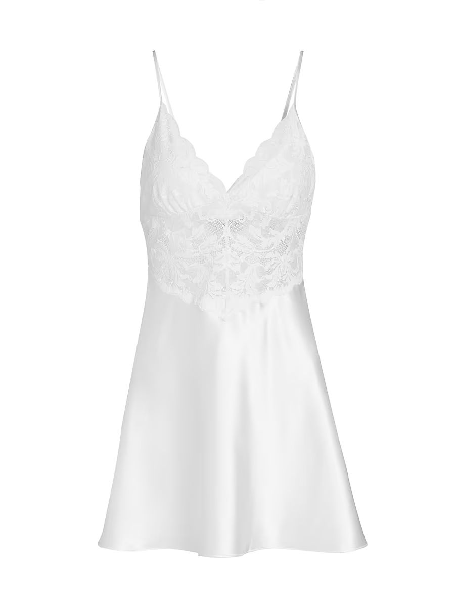 Women's Lorena Satin Nightie - Ivory - Size XL