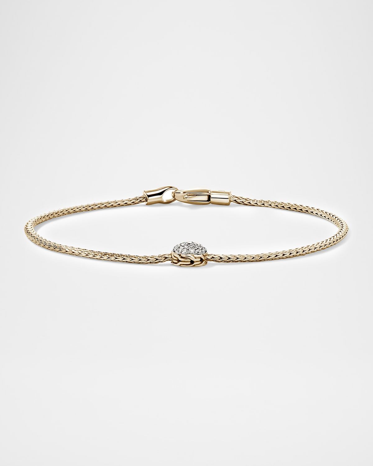 JH Essential 14K Yellow Gold Diamond Pave Bracelet, 1.8mm