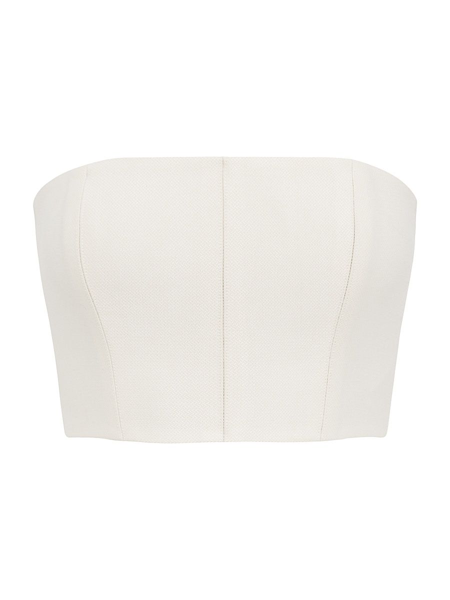 Women's Zen Strapless Corset Top - Ivory - Size Medium