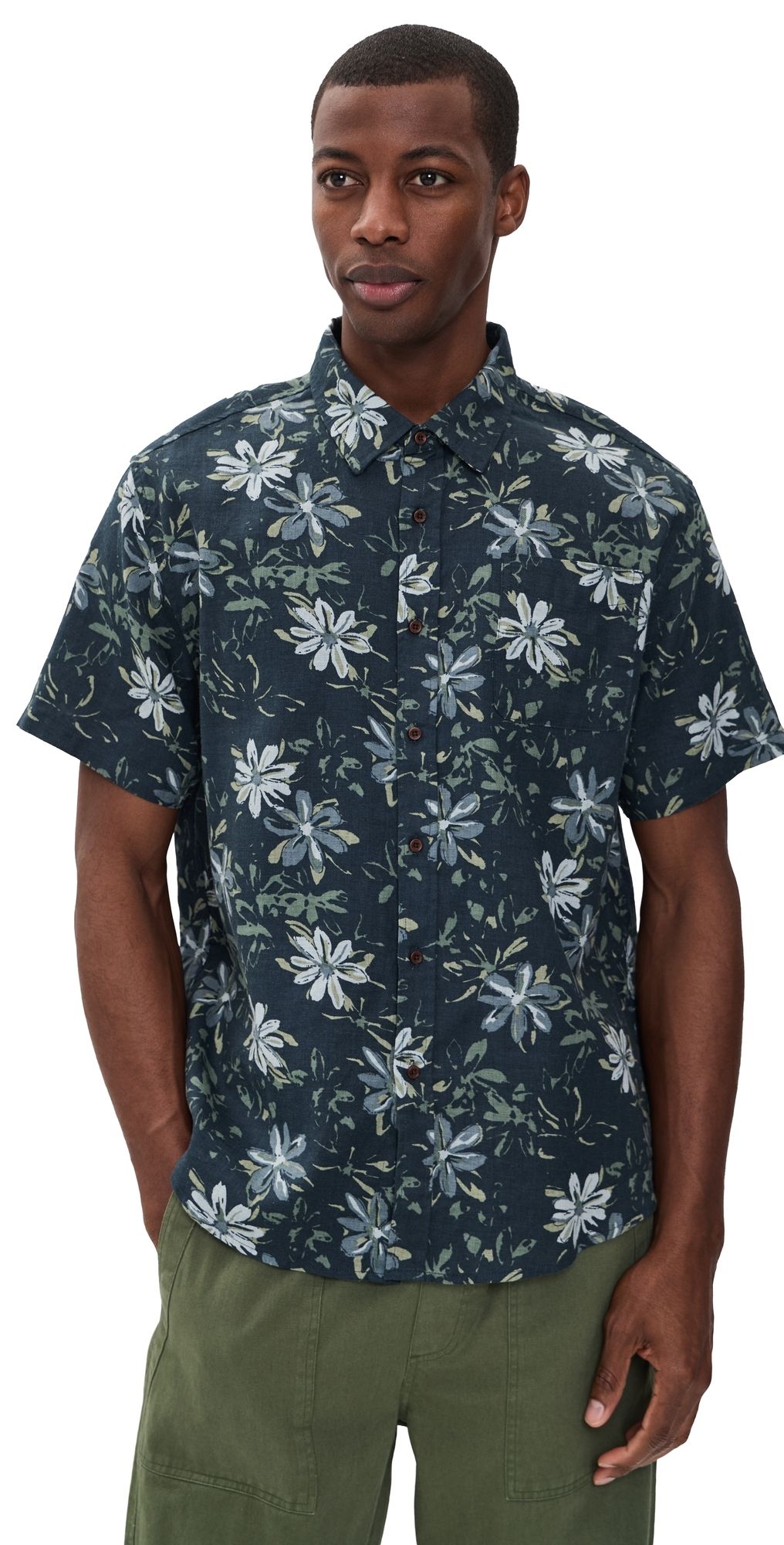 Katin Petals Shirt Sea Storm L