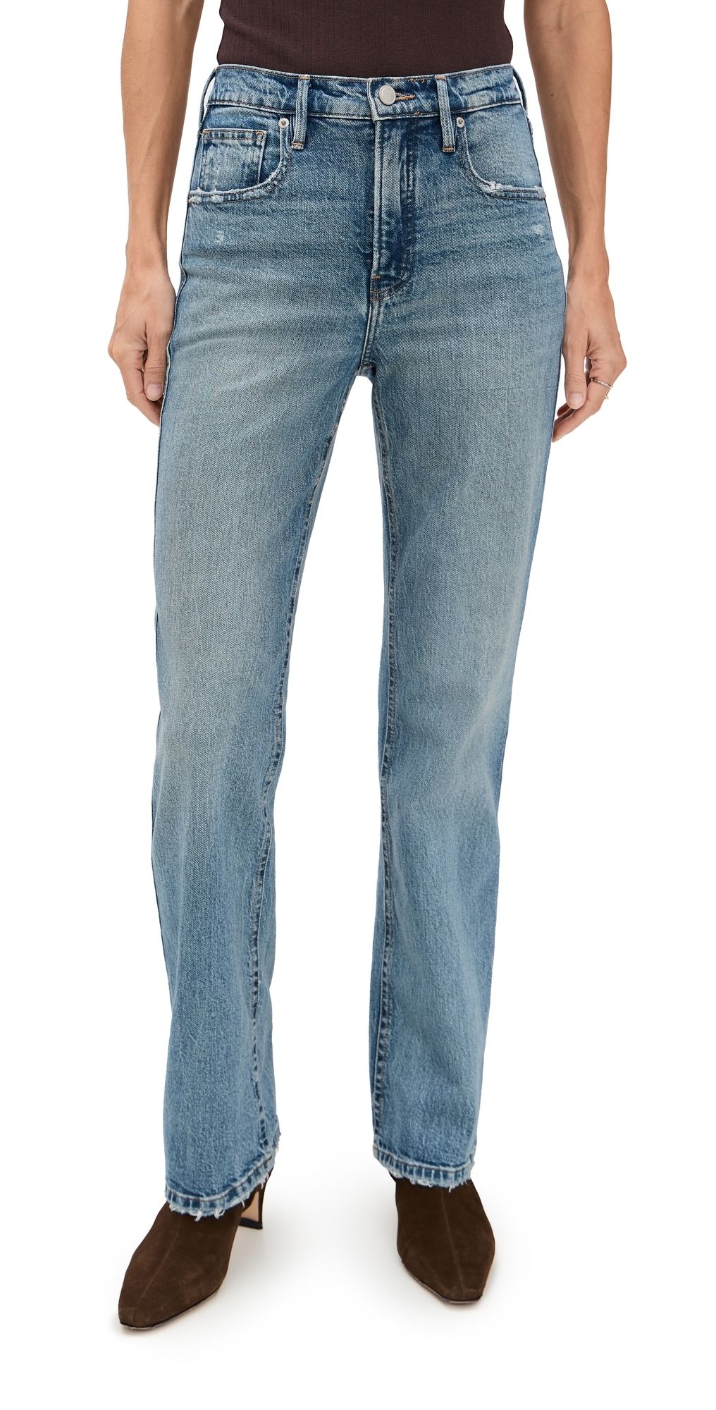 Good American Good Standard Petite Bootcut Jeans Indigo998 4