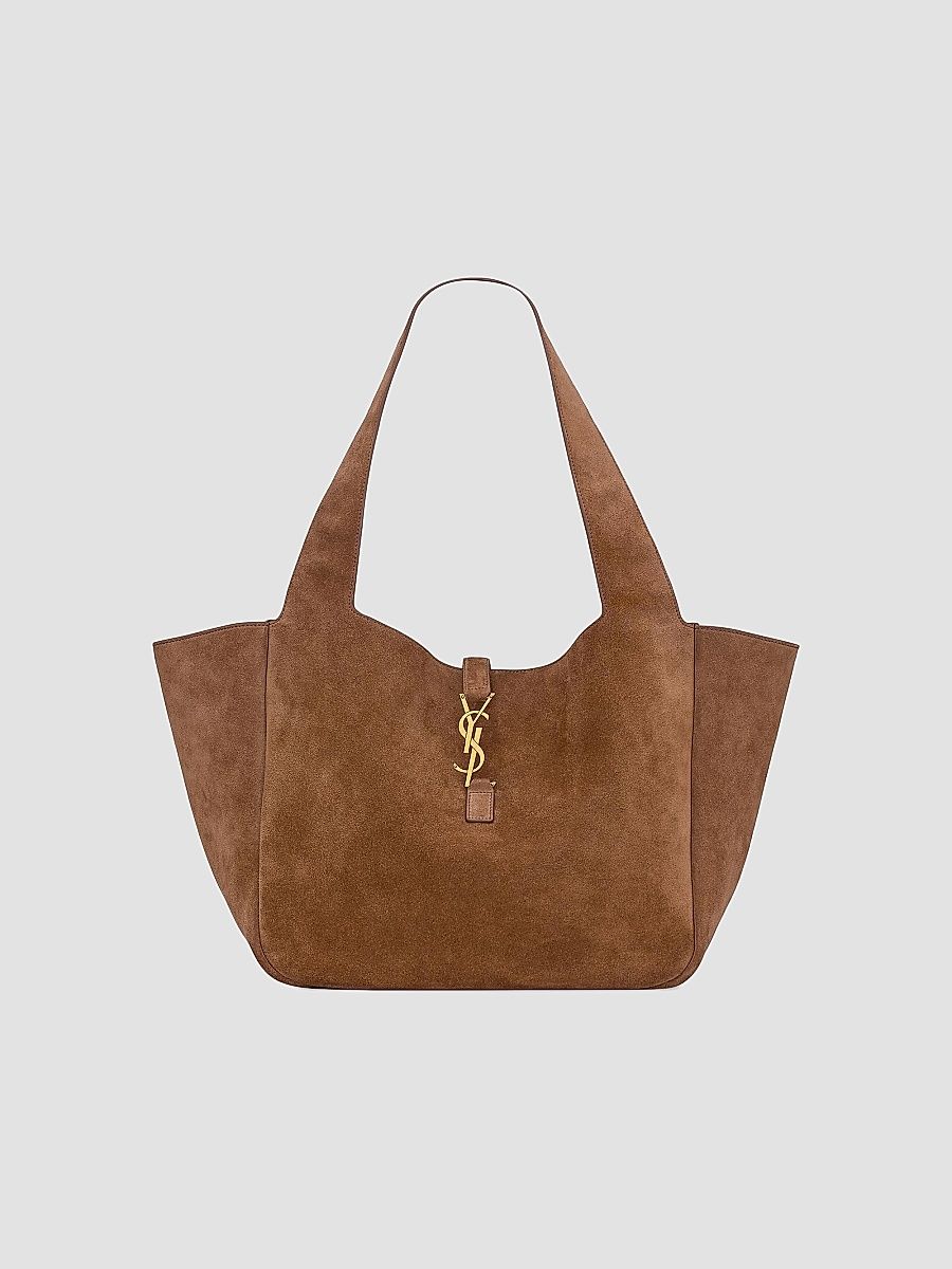Saint Laurent Women's Le Bea in Suede Tote Bag - Caramel Cognac