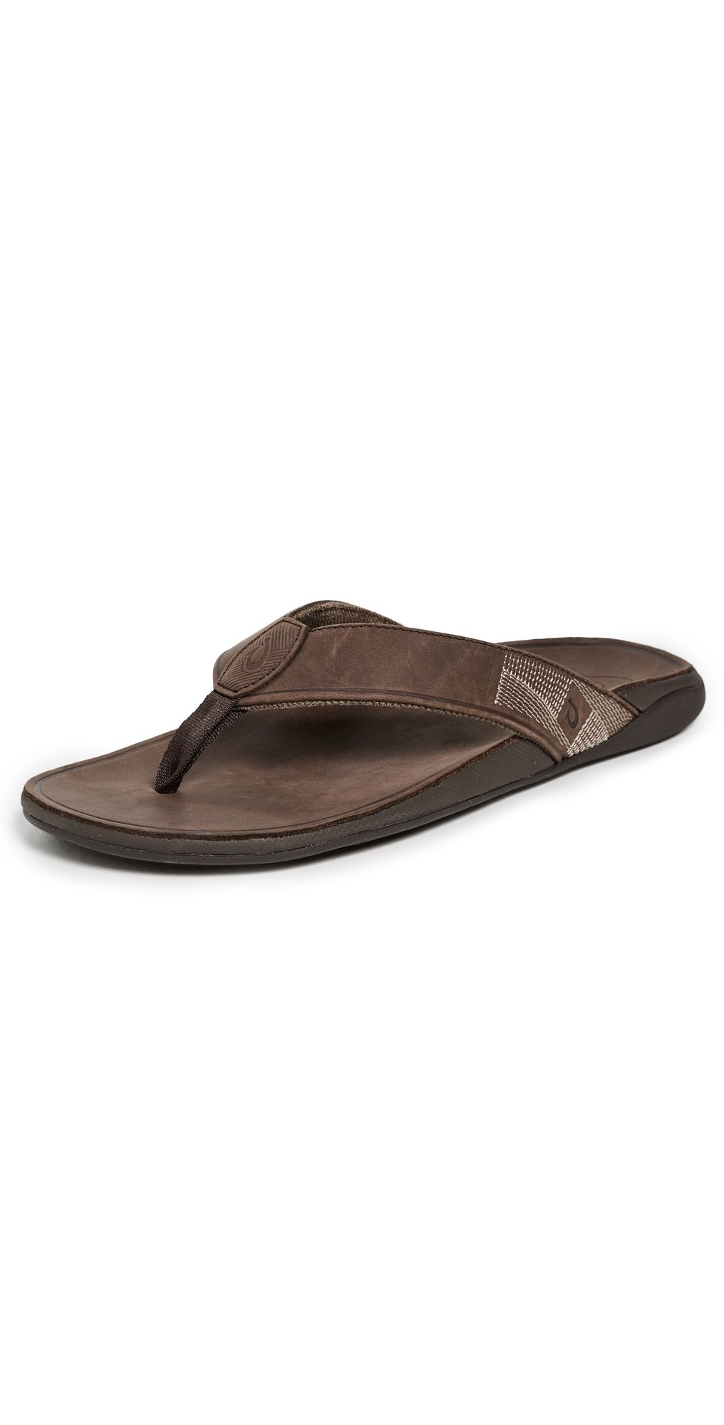 OluKai Tuahine Sandals Dark Wood 11