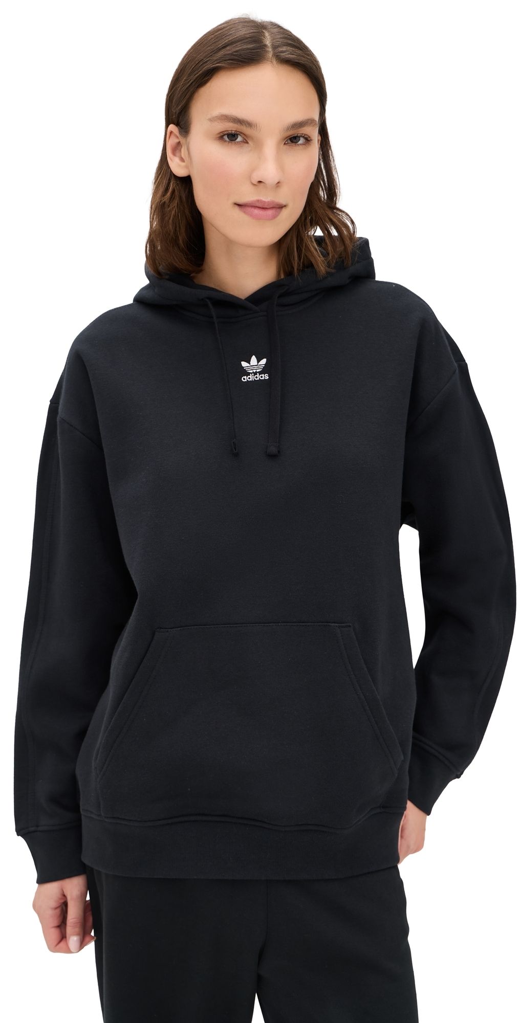 adidas Essentials Oversized Fleece Hoodie Black L