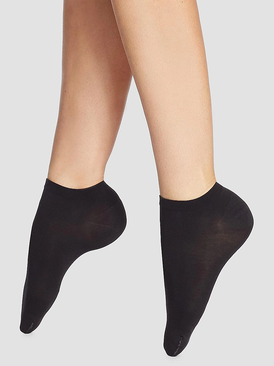 Wolford Women's Cotton Sneaker Socks - Black - Size Small