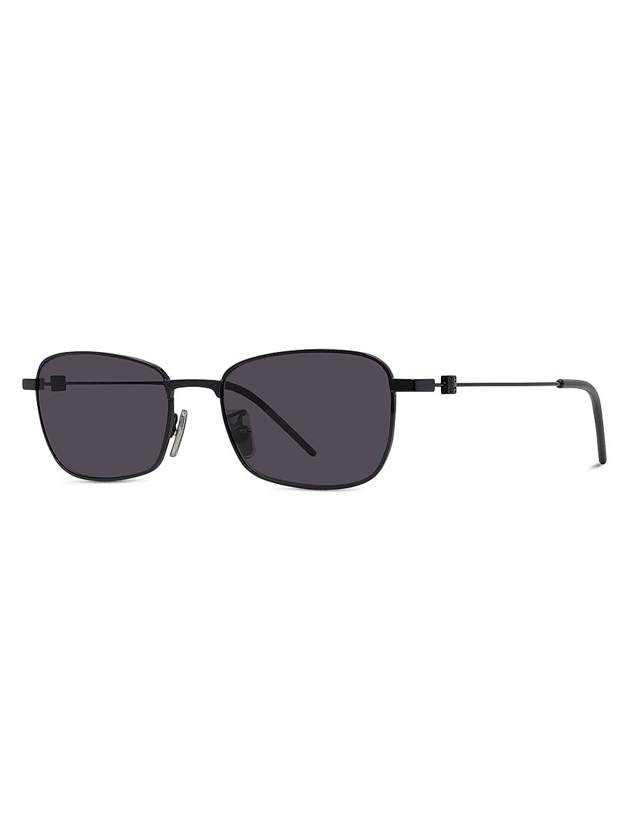 Men's GV Speed 53MM Geometric Sunglasses - Shiny Black And Smoke