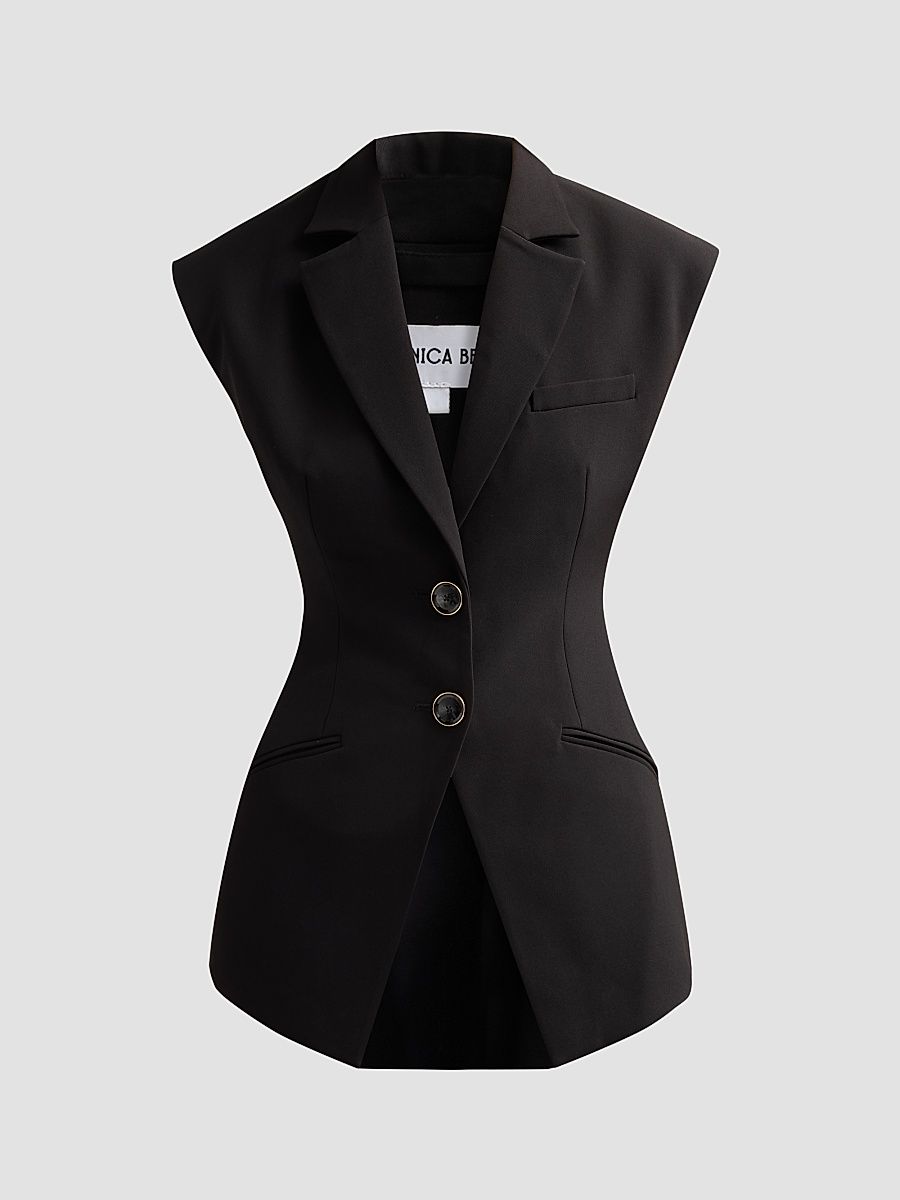 Women's Sorenne Tailored Vest - Black - Size 00