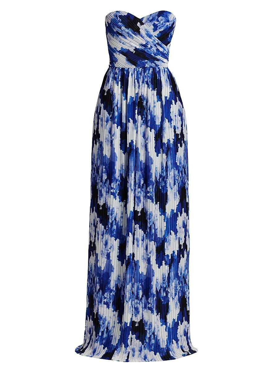 Women's Esme Crinkle Chiffon Strapless Gown - Blue Rose - Size 10