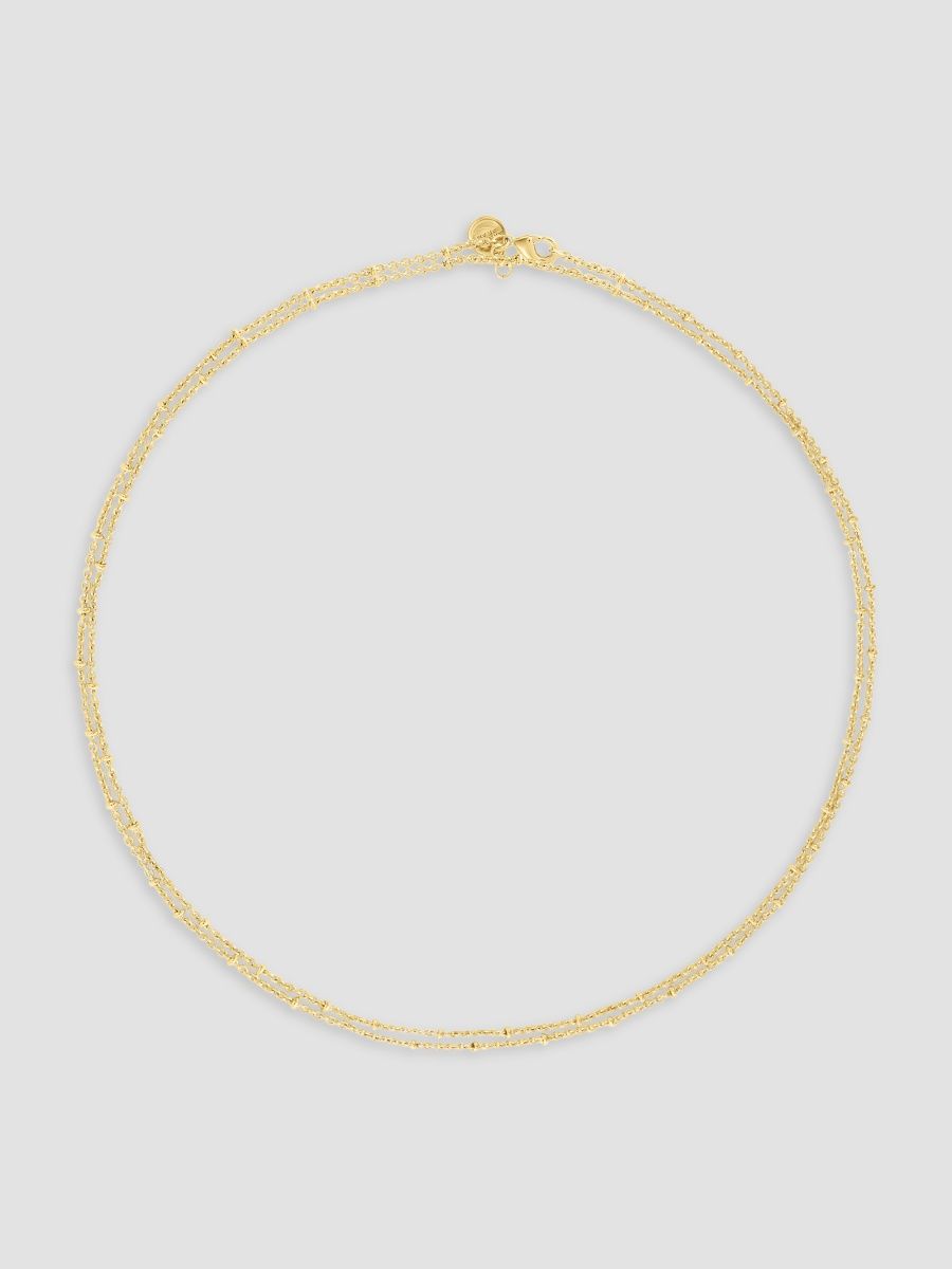 Anabel Aram Women's 18K-Gold-Plated Beaded Double-Chain Necklace - Gold