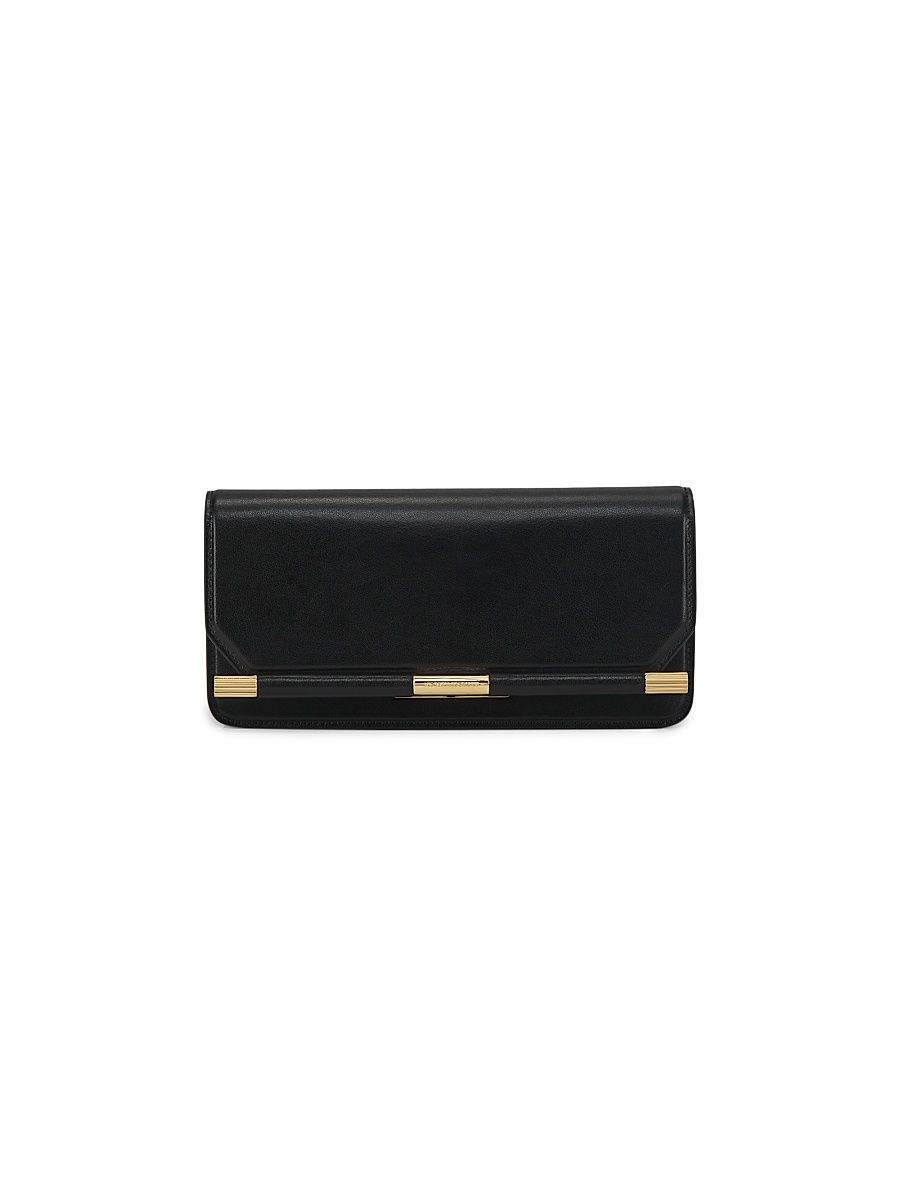 Women's Leather Clutch - Black