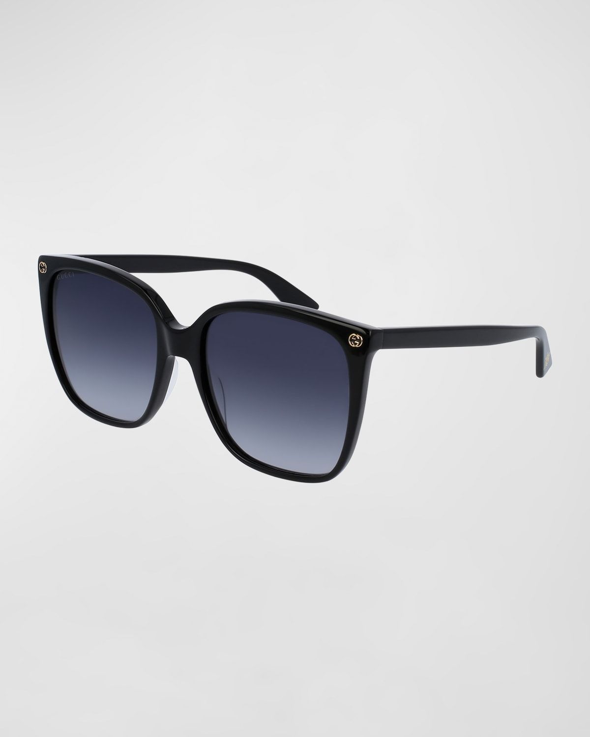 Square Acetate Sunglasses w/ Interlocking G Detail