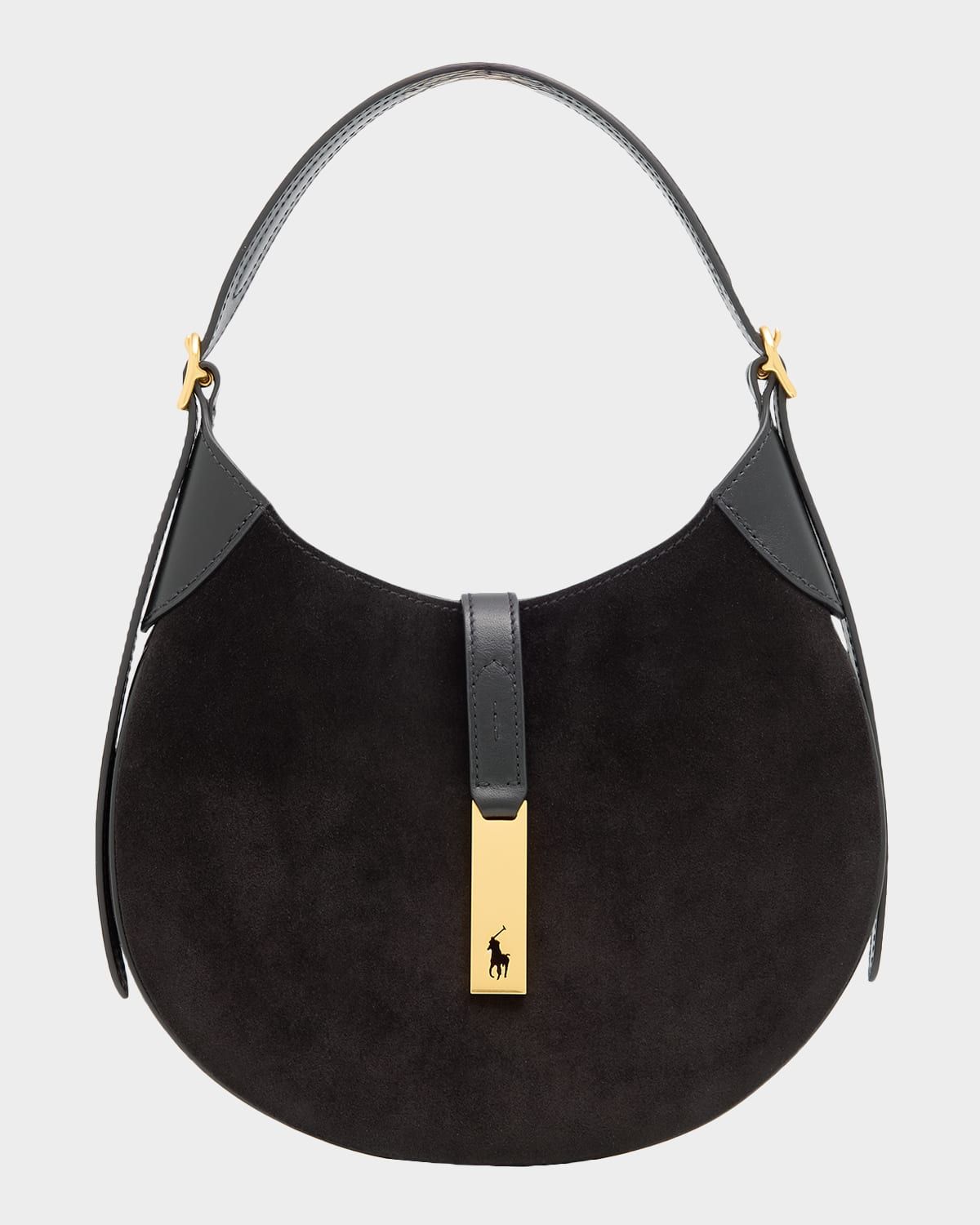 Polo ID Suede Small Shoulder Bag