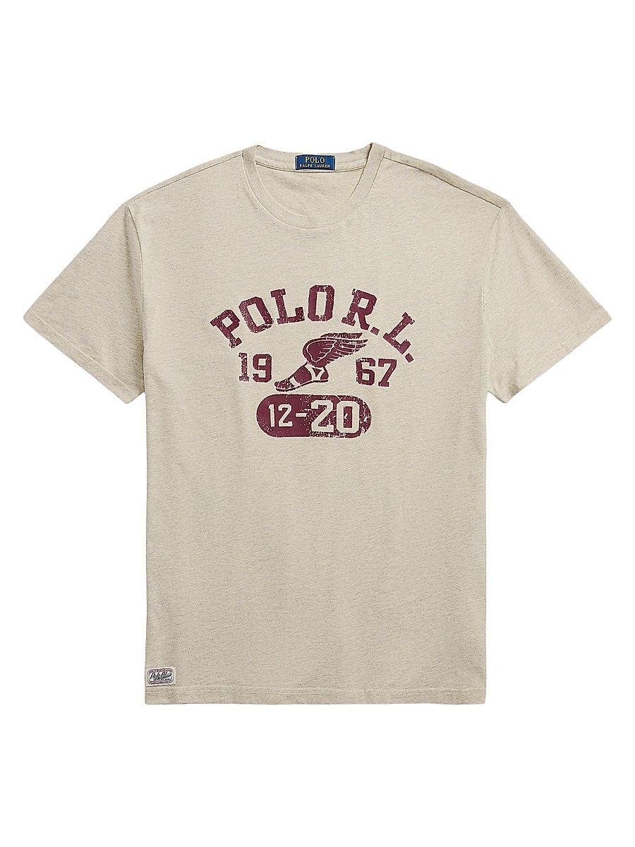 Men's Logo Cotton T-Shirt - Light Vintage Heather - Size Small