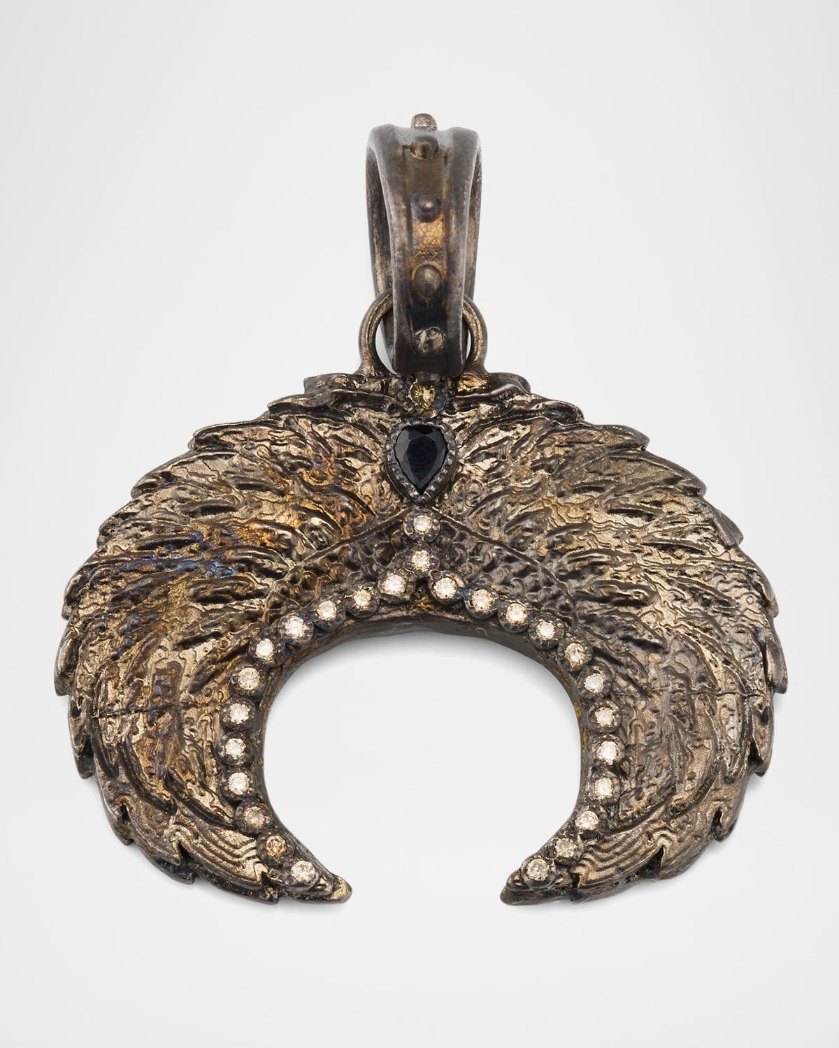 Men & apos;s Scaribe Enhancer with Black Sapphire and Diamonds