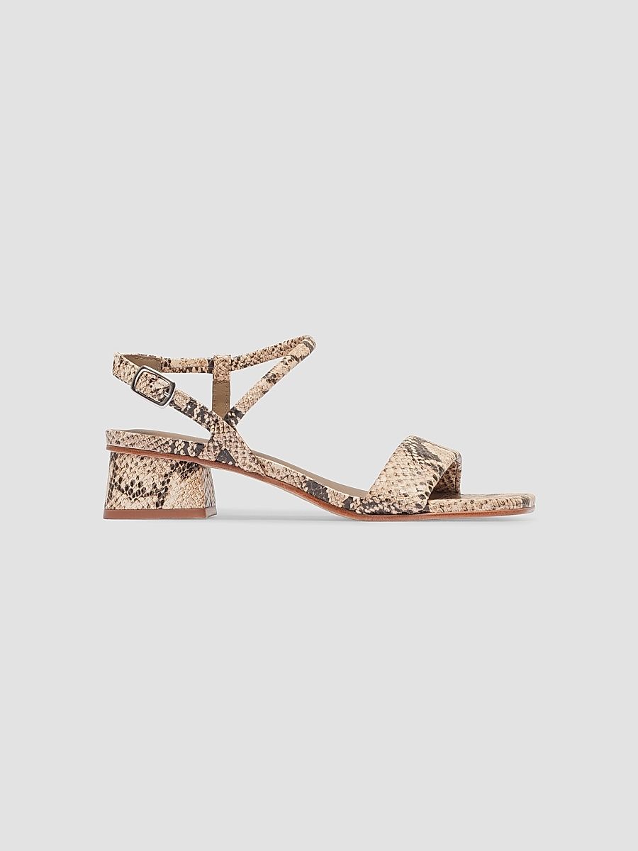 Women's Josei Low Heel Sandals - Natural - Size 11