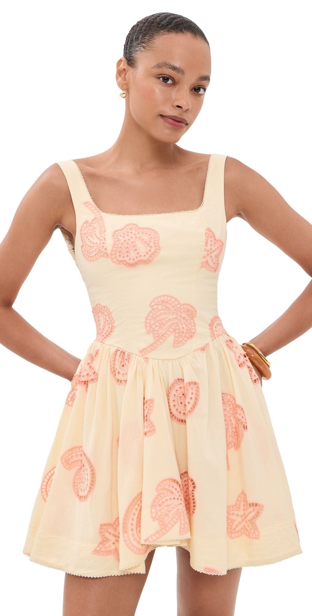 Agua Bendita Amonita Eyelet Mini Dress Multicolor M