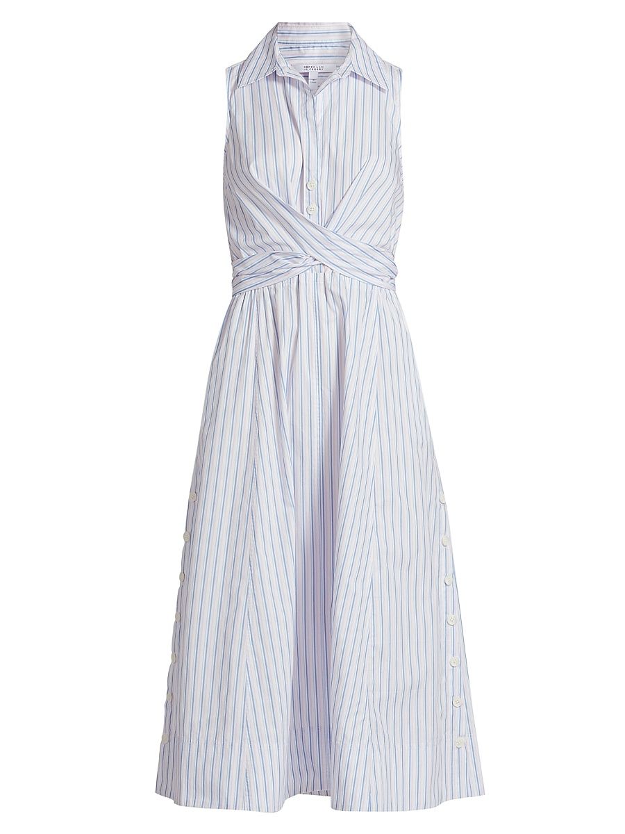 Women's Shanaya Wrap Midi-Dress - Blue Multi - Size 12