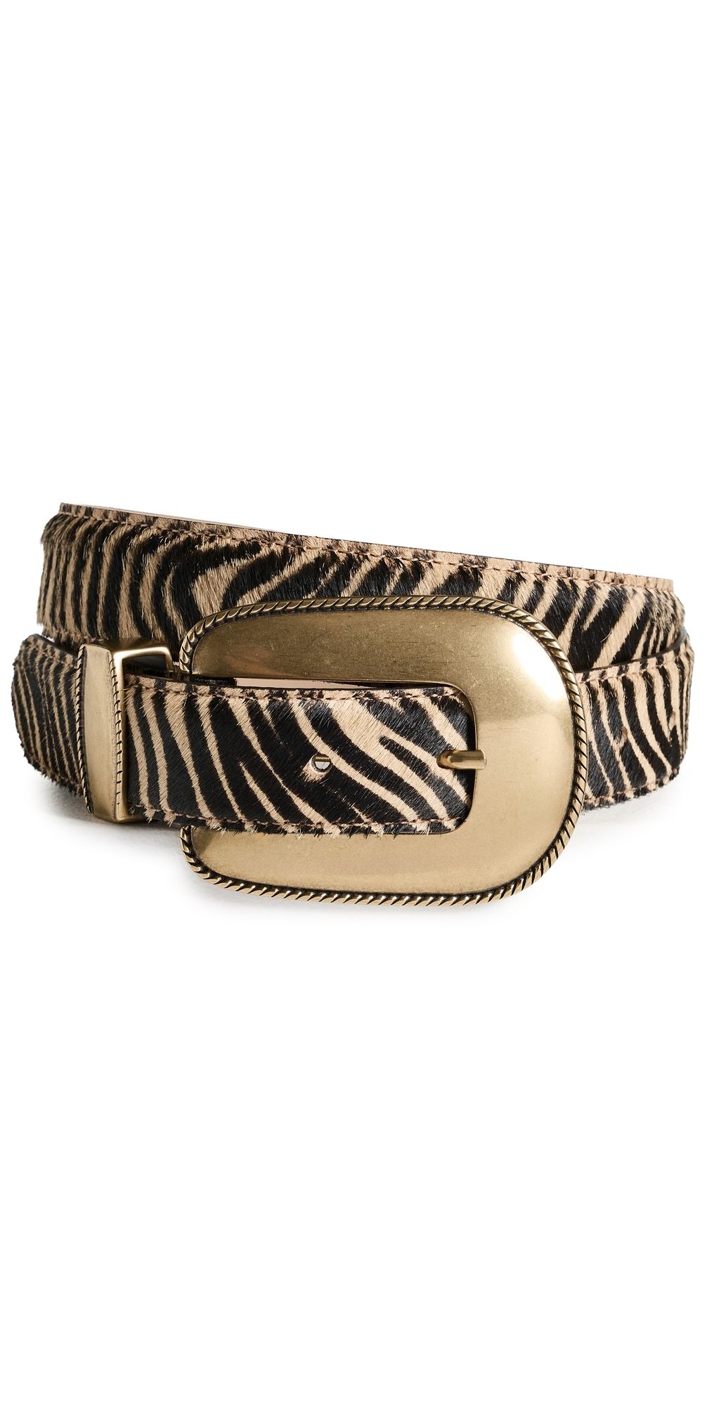 B-Low The Belt Walker Calf Hair Belt Tiger/Brass S