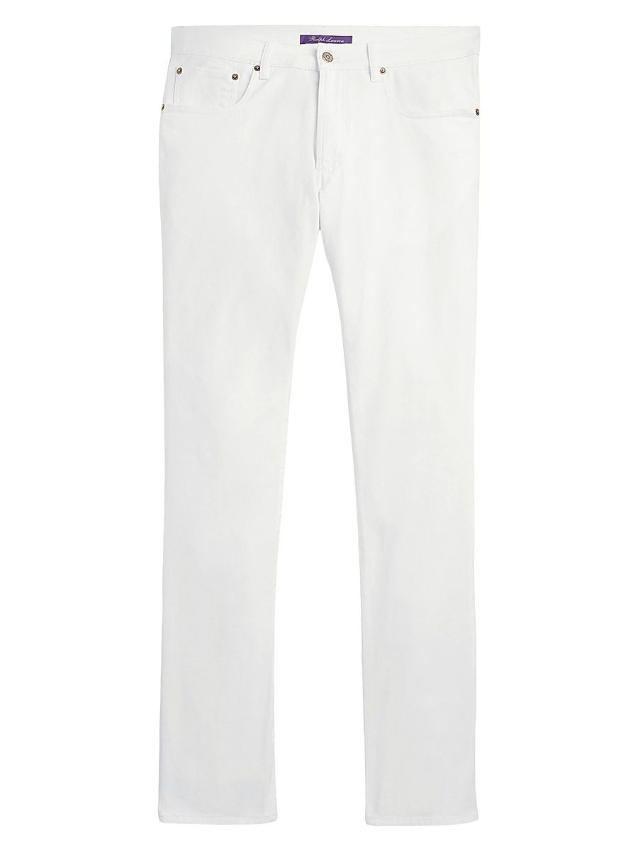 Men's Slim-Fit Stretch Twill Pants - Optic White - Size 40