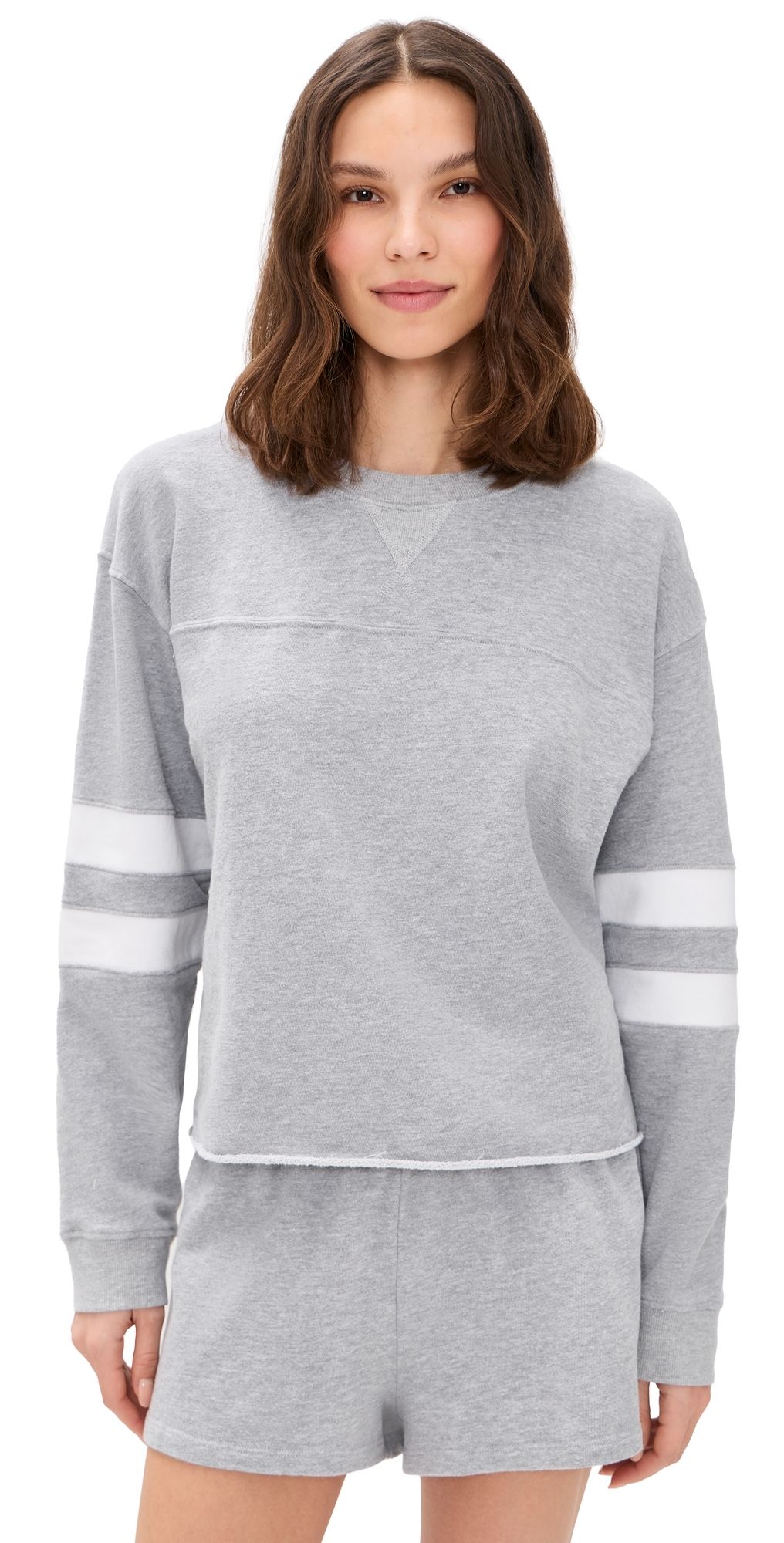 Year of Ours Varisty Sweatshirt Heather Grey Wh XL