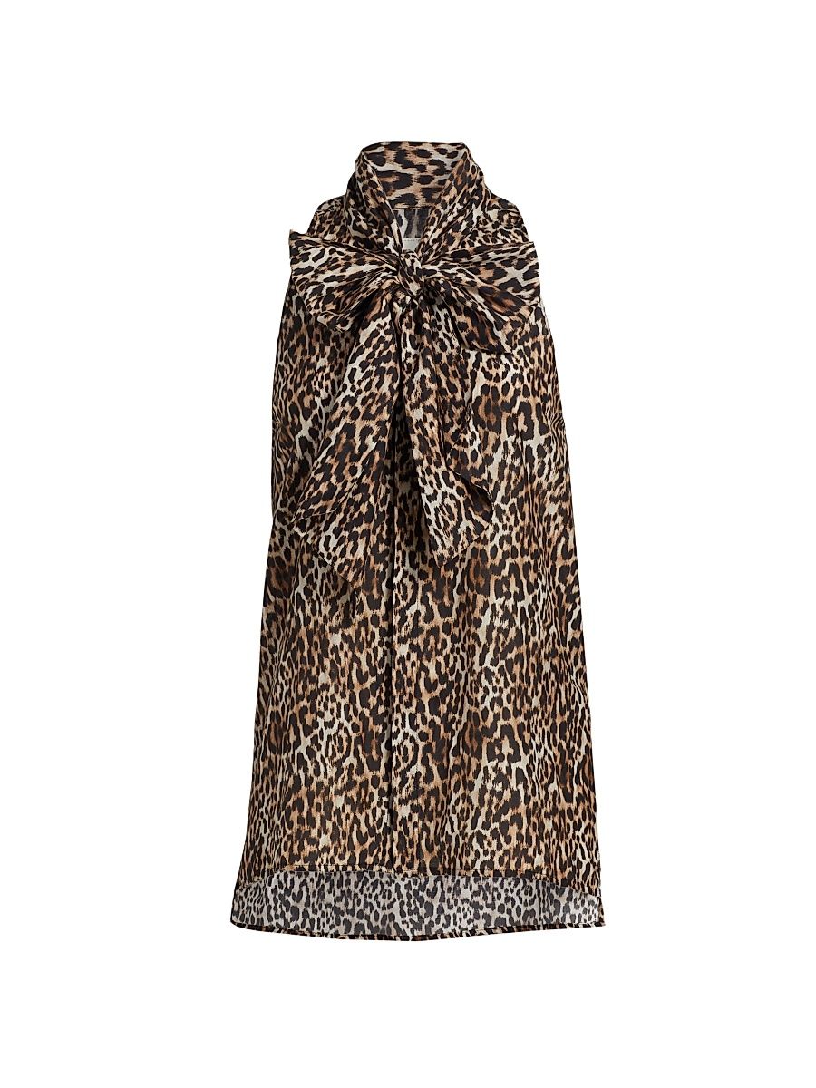 Women's Blouse 106 - Brown Leo - Size 8