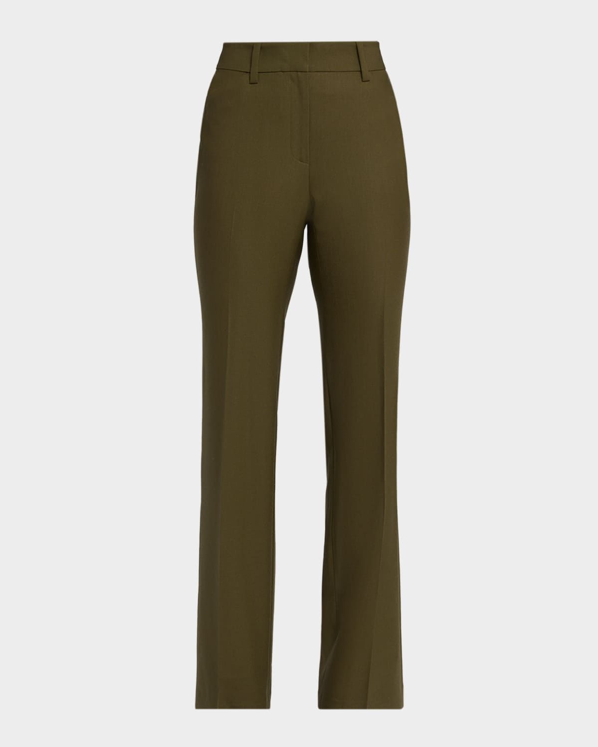 Reade Straight-Leg Stretch Wool Pants