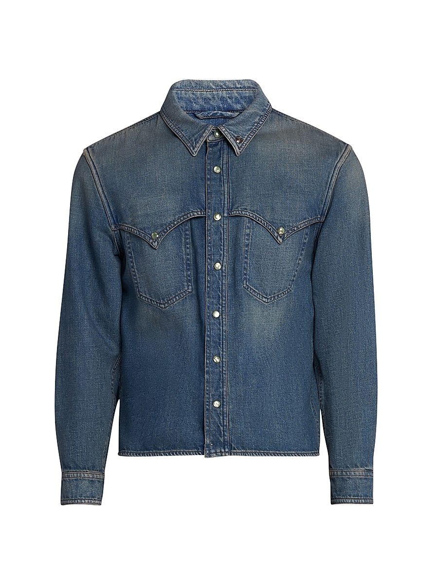 Men's Old Glory Denim Shirt - Vintage Blue - Size 40