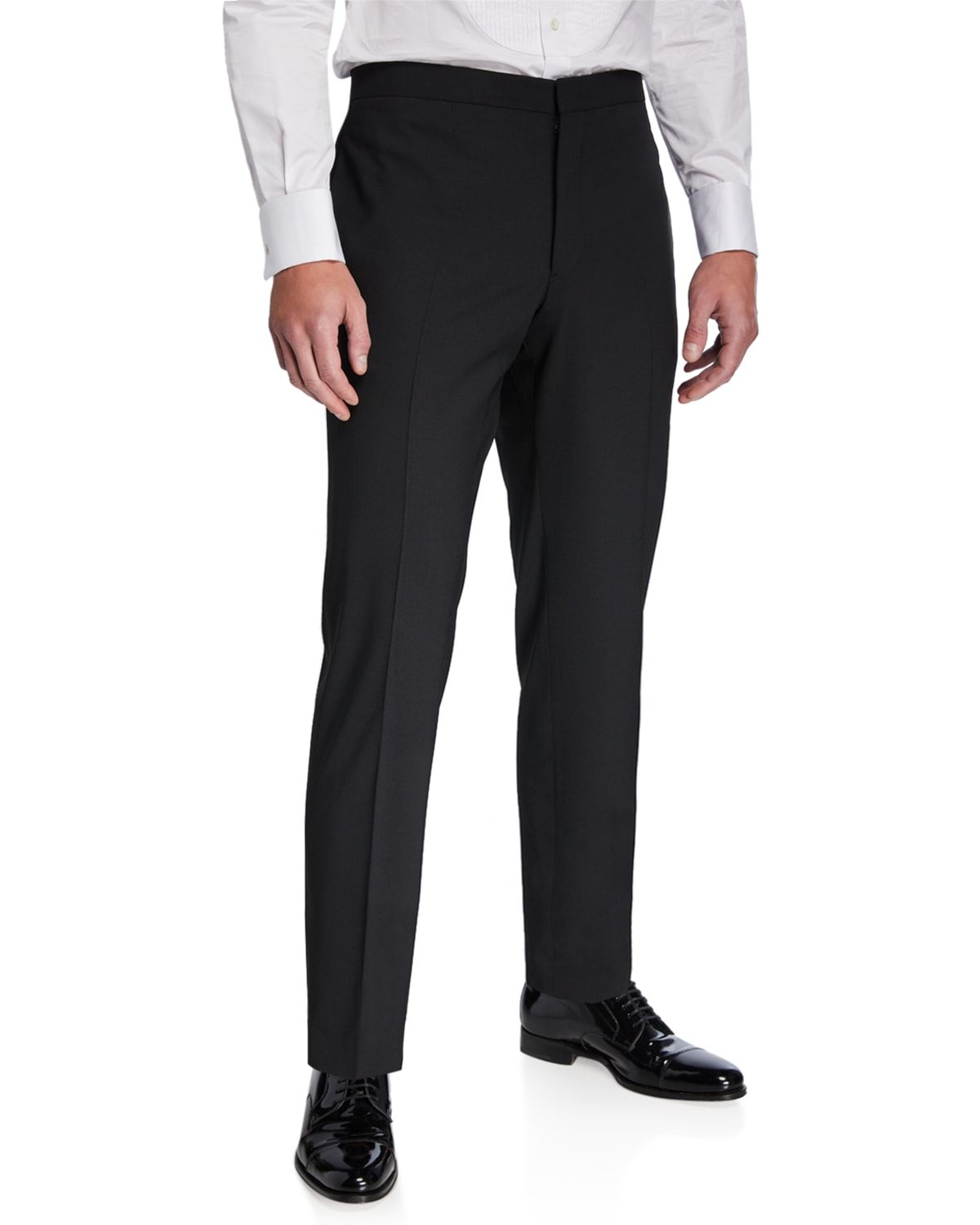 Men & apos;s Stretch-Wool Tuxedo Pants