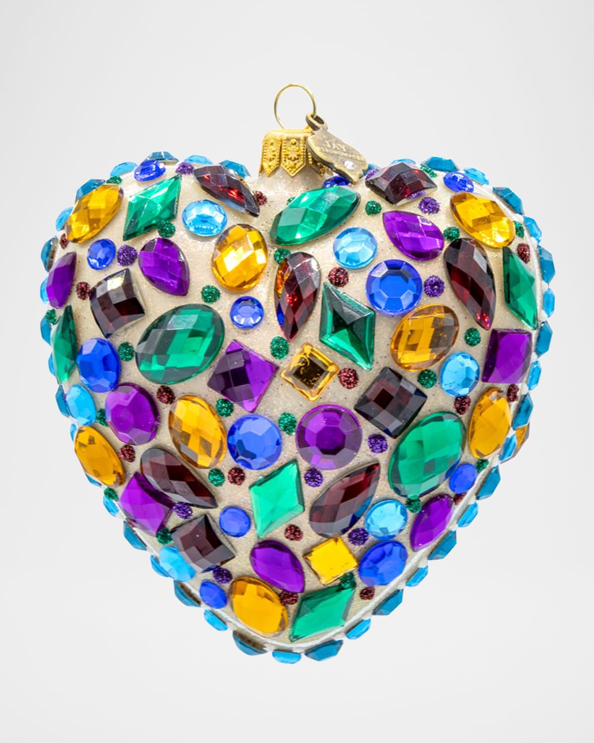 Bejeweled Heart Christmas Ornament