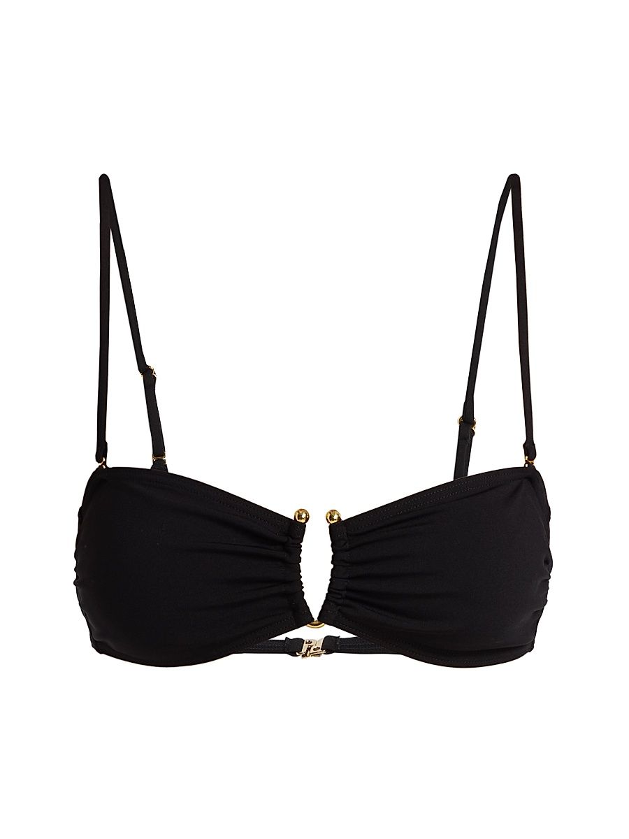 Women's Bandeau Bikini Top - Black - Size Large