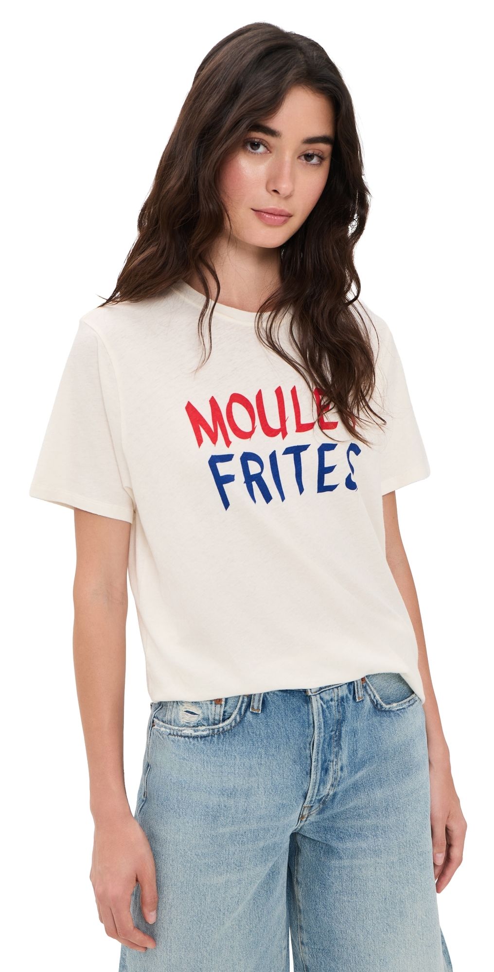 Clare V. Moules Frites Original Tee Cream L