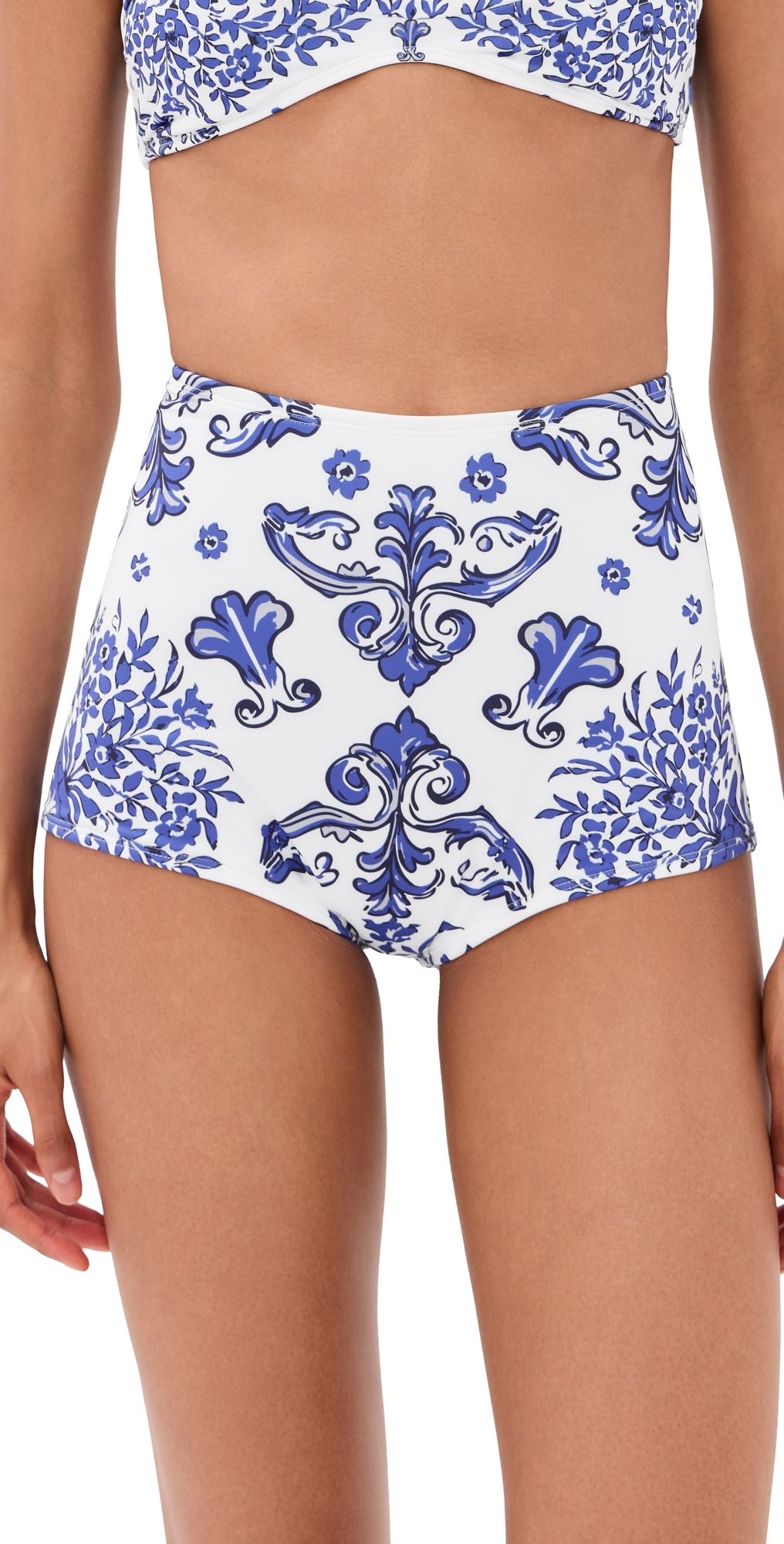 Bananhot Don High-Rise Bikini Bottoms Blue Matera S