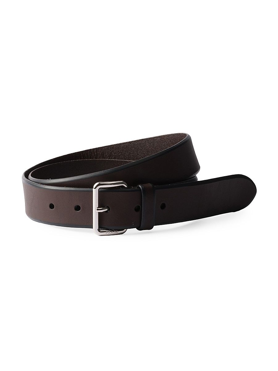 Men's Leather Belt - Brown - Size 36