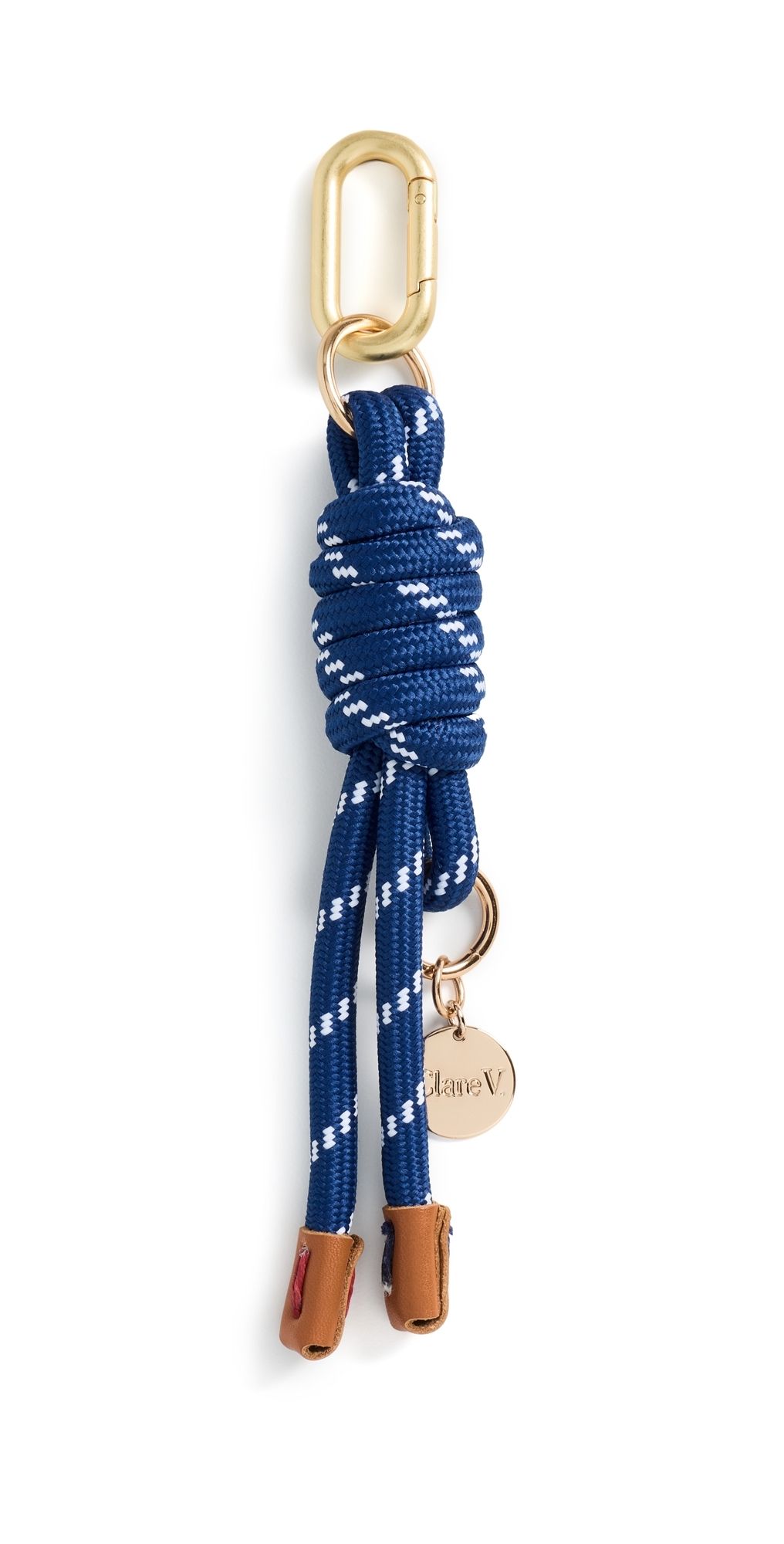 Clare V. Barrel Knot Bag Charm Blue One Size