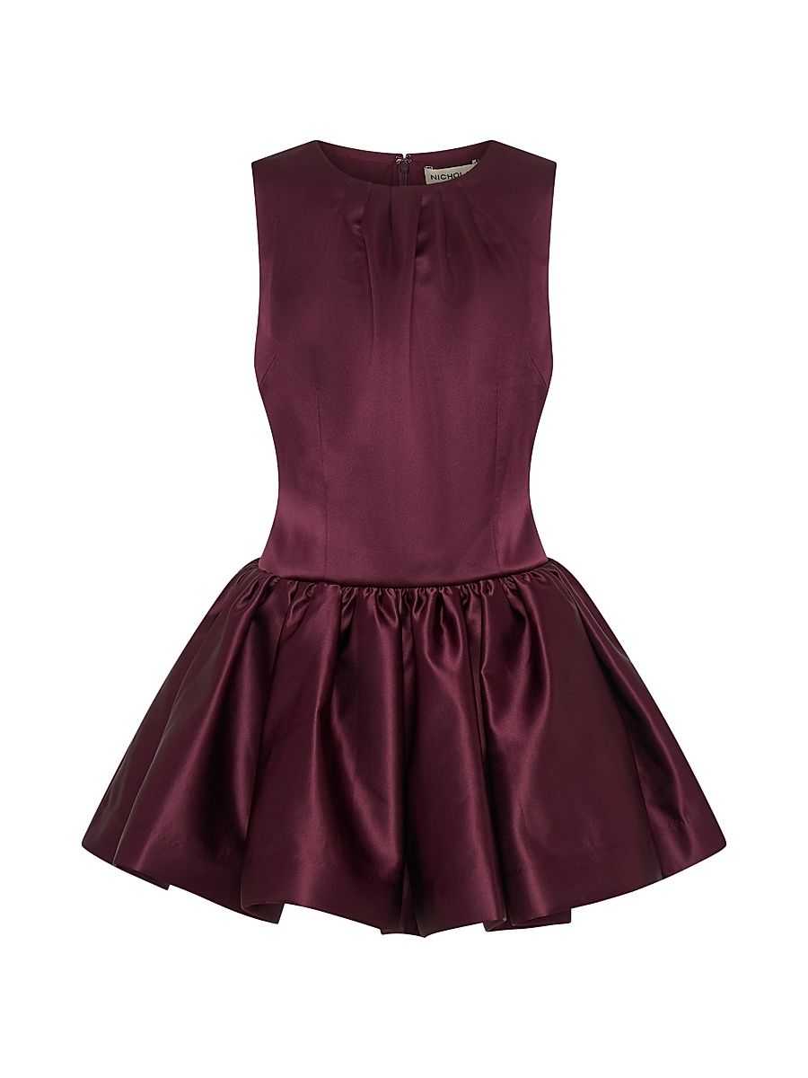 Women's Karina Satin Minidress - Blackberry - Size 12