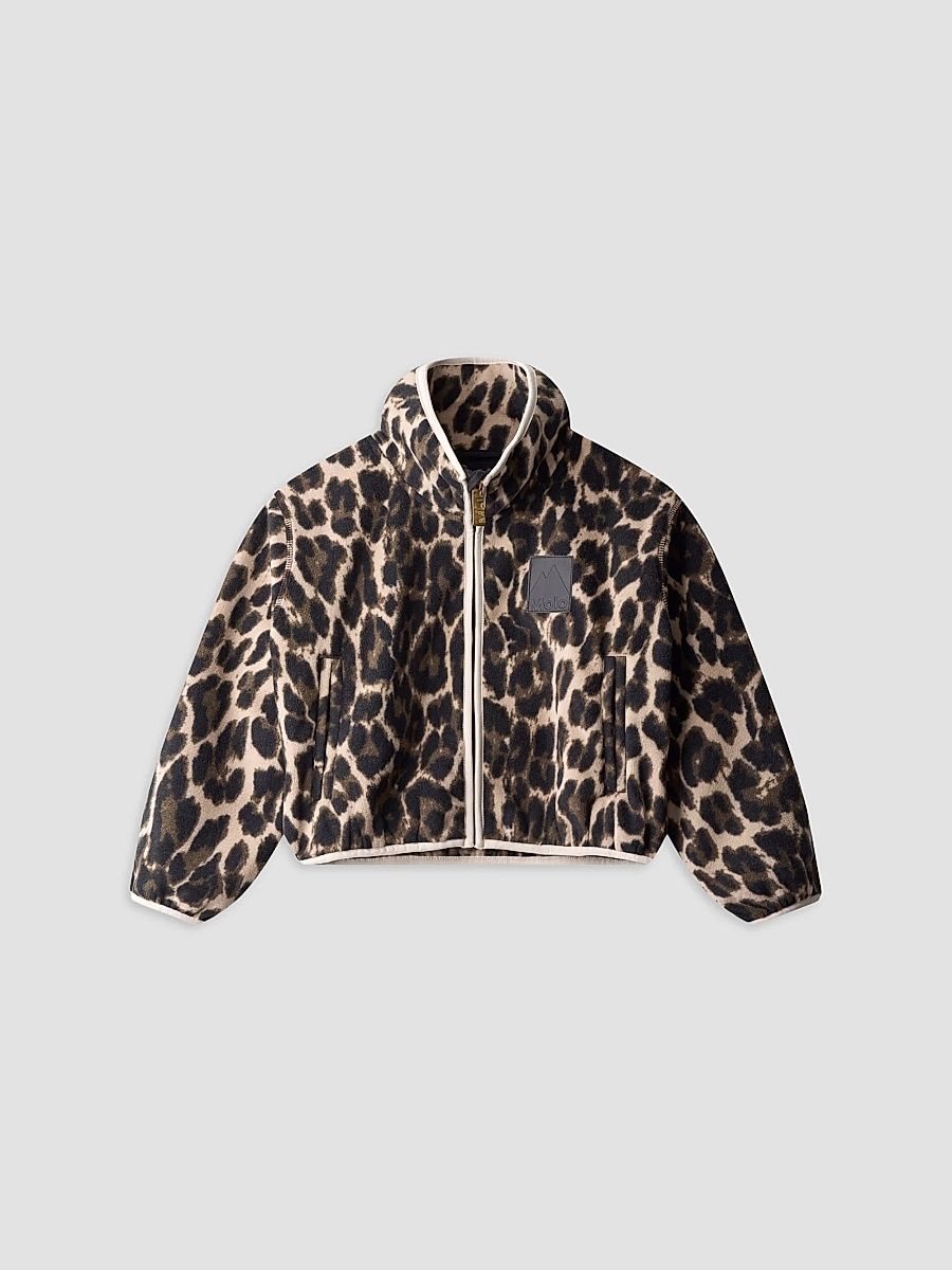 Little Girl's & Girl's Uliana Cheetah Print Fleece Jacket - Brushed Leo - Size 12