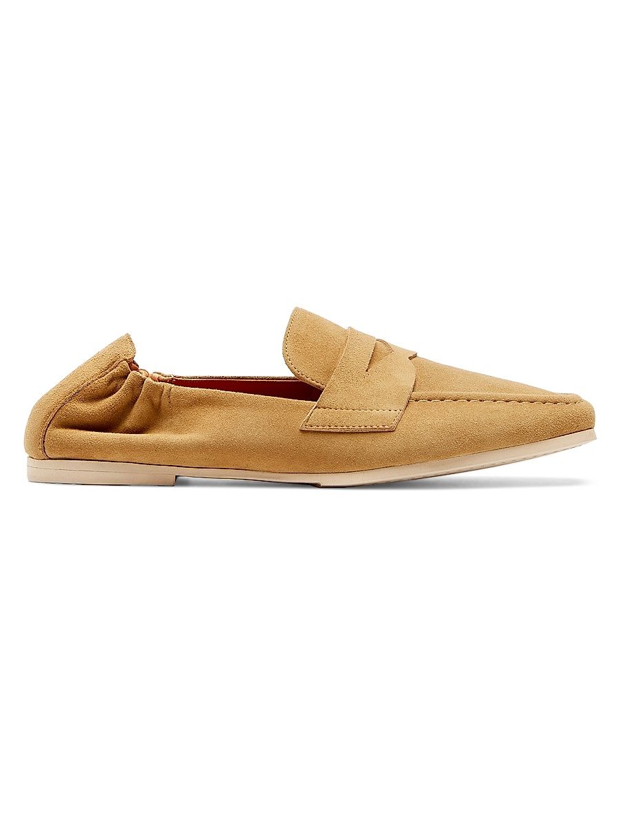 Women's Kitson Suede Loafers - Tobacco Suede - Size 11