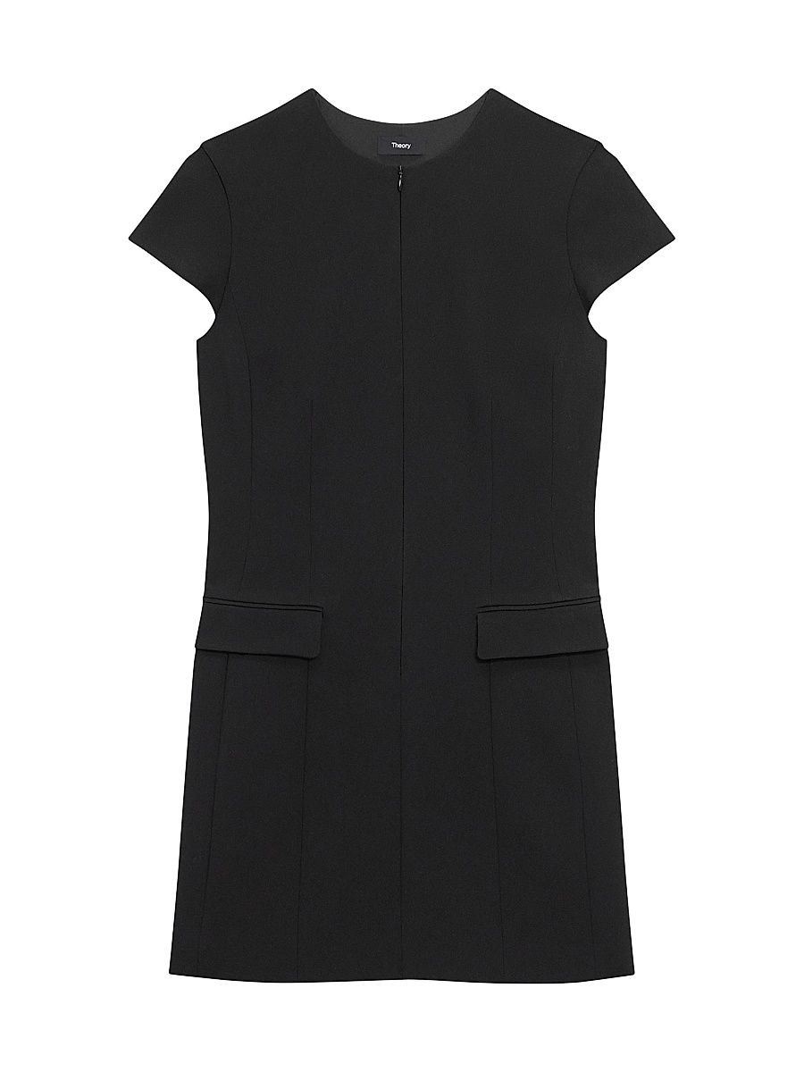 Women's Taylor Zip Front Boxy Minidress - Black - Size 4