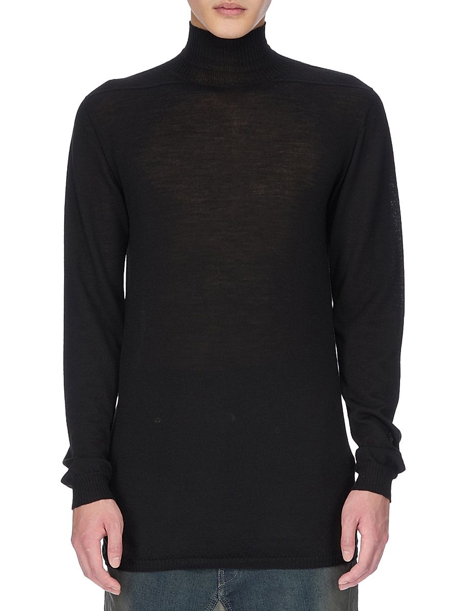 Men's Level Wool Turtleneck Sweater - Black - Size XXL