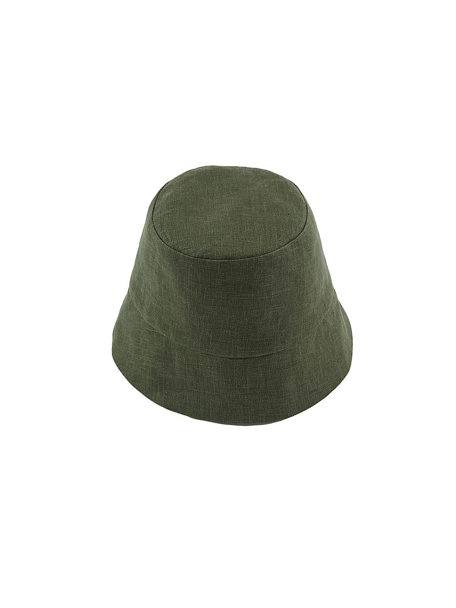 Women's Yuki Linen-Blend Reversible Bucket Hat - Olive Multi