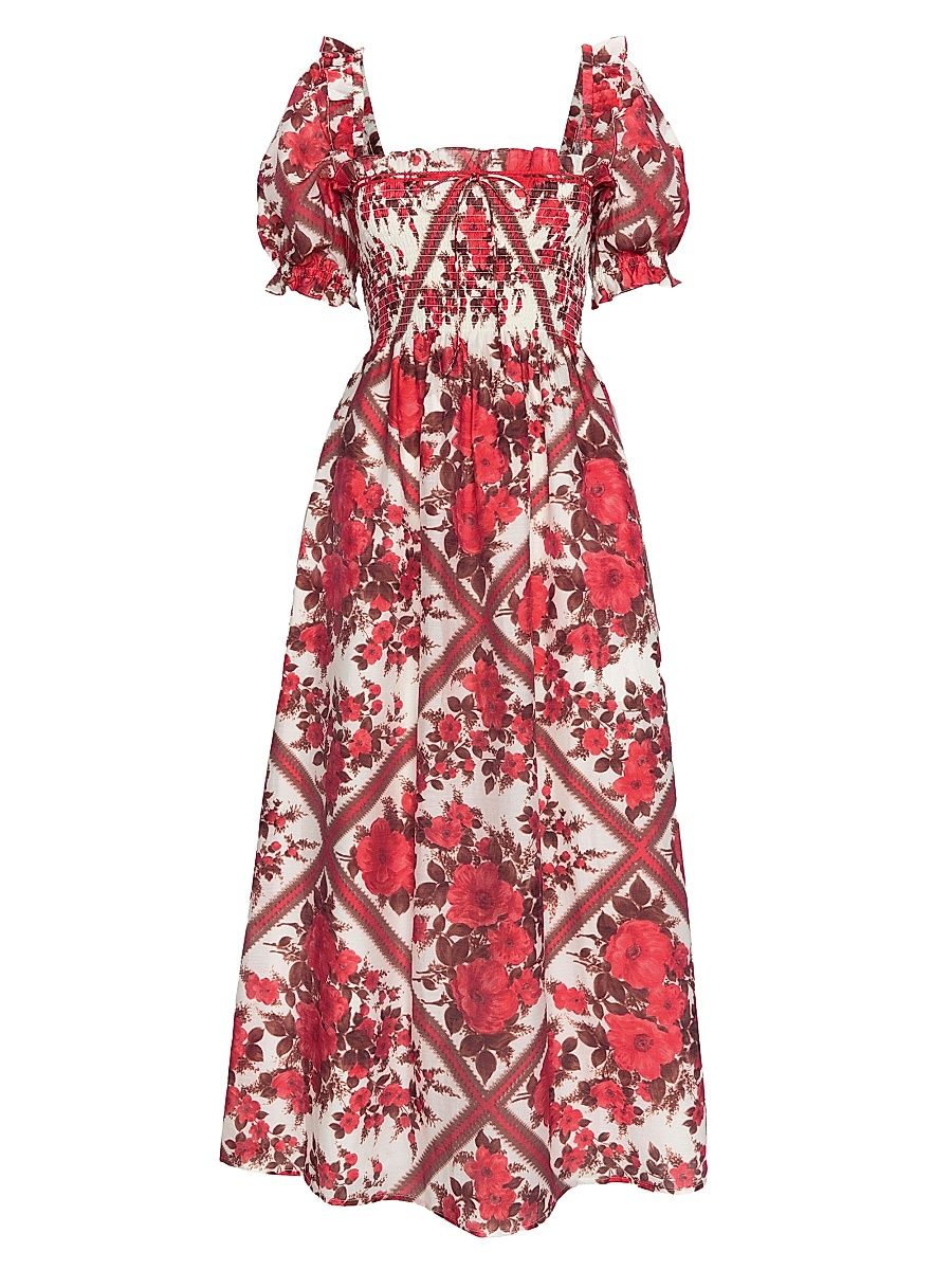 Women's The Scarlett Nap Dress - Red Diamond Rose - Size Small