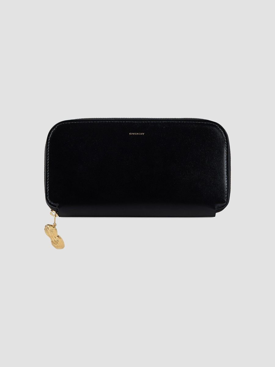 Givenchy Women's Lucky Charms Zipped Card Holder in Box Leather - Black