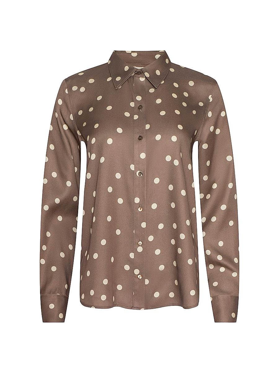 Women's Ellery Polka Dot Blouse - Cardamom Ecru Polka Dot - Size XL
