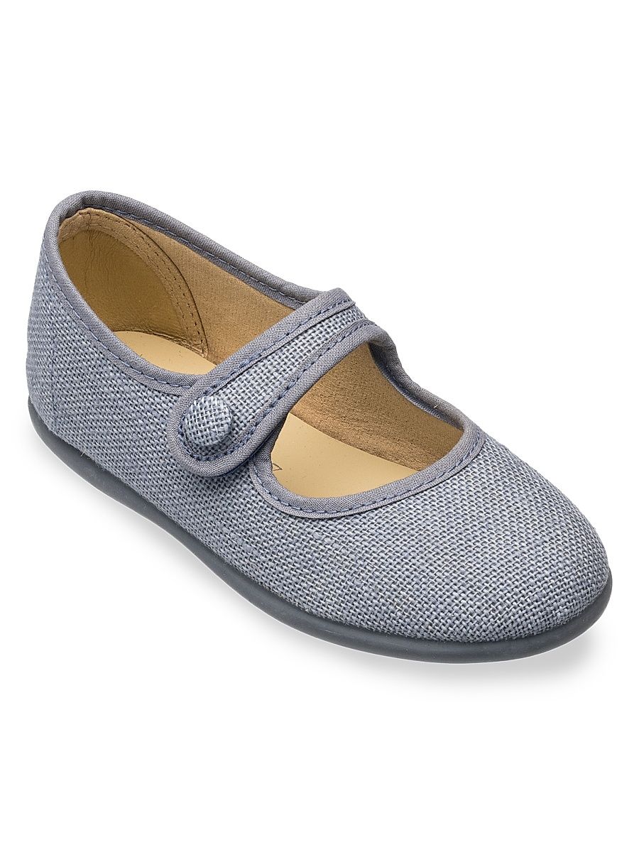 Little Girl's Woven Mary Jane Flats - Indigo - Size 4 (Baby)